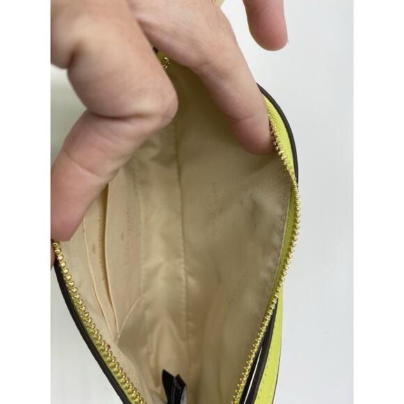 Kate Spade Kayla Convertible Wristlet Pochette Leather Bag Lime Slushy Green - Picture 7 of 9